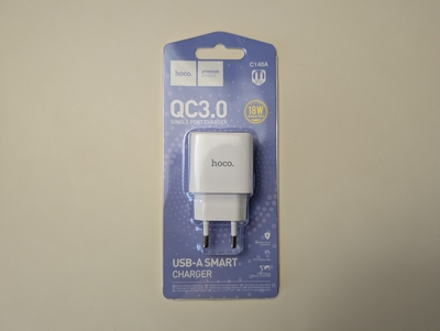 Сетевое зарядное устройство HOCO C140A QC3.0 18W — фото 5 Сетевое зарядное устройство HOCO C140A QC3.0 18W — фото 5